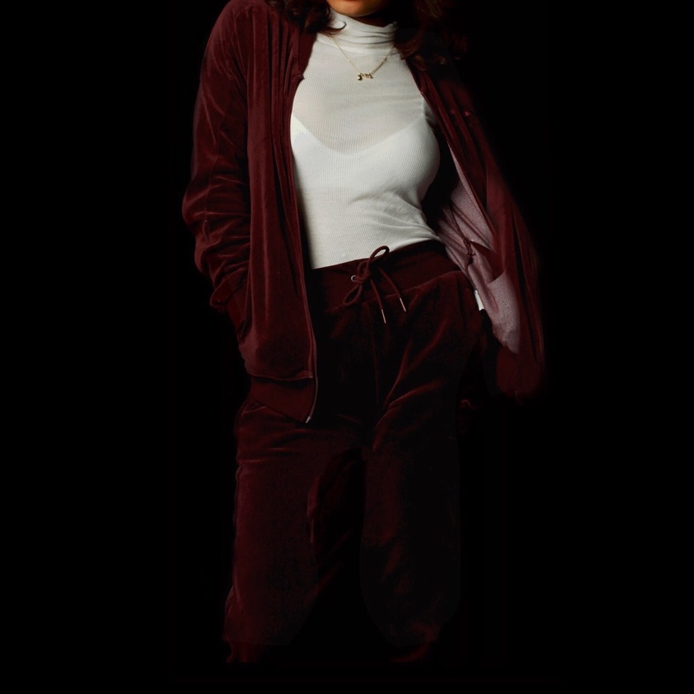 Burgundy puma sweatsuit